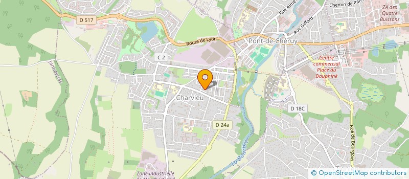 localisation de l'entreprise MADAME FLORINE DUBOIS  CHARVIEU-CHAVAGNEUX