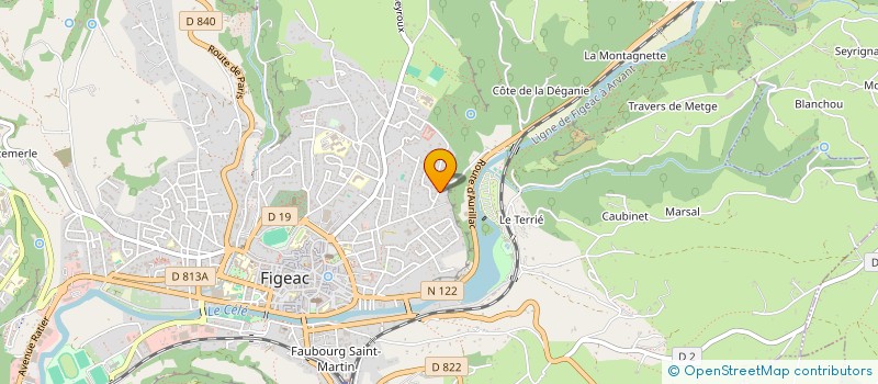 localisation de l'entreprise MADAME FLORINE GARREAU  FIGEAC