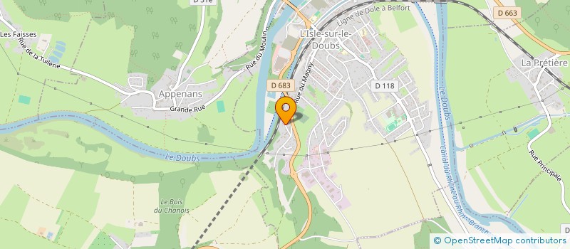 localisation de l'entreprise MADAME FLORINE MAURICE  L'ISLE-SUR-LE-DOUBS