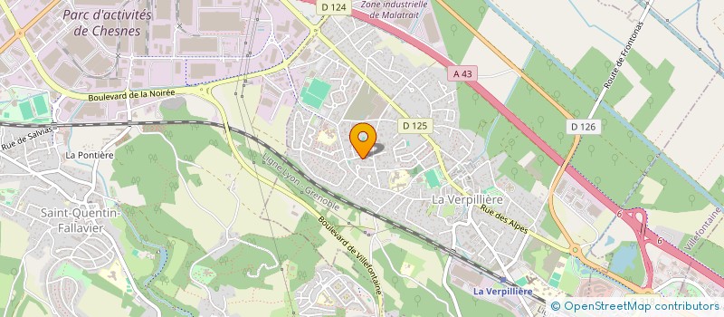 localisation de l'entreprise MADAME FOUZIA AJGHIGH  LA VERPILLIERE