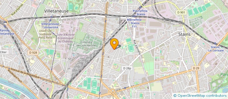 localisation de l'entreprise MADAME FOUZIA MOUALIF  PIERREFITTE-SUR-SEINE