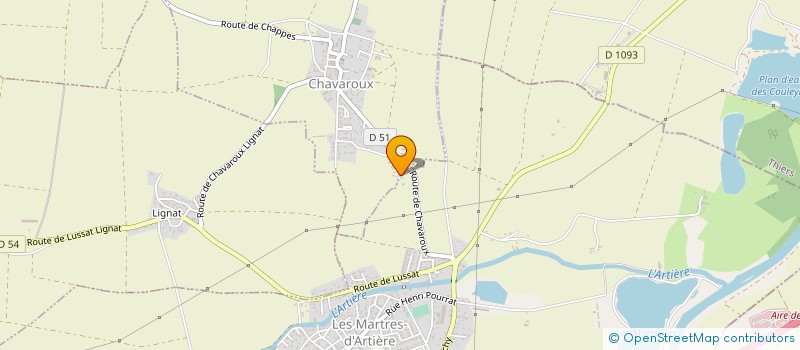 localisation de l'entreprise MADAME FRANCE BOULANGER  LES MARTRES D'ARTIERE