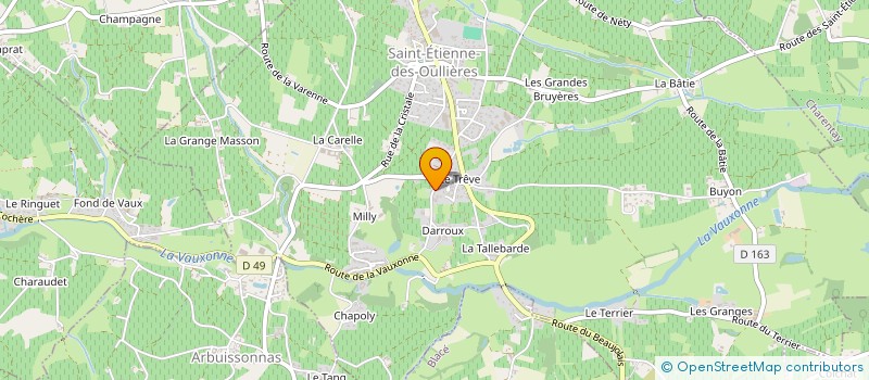 localisation de l'entreprise MADAME FRANCE CRETIEN  SAINT-ETIENNE-DES-OULLIERES