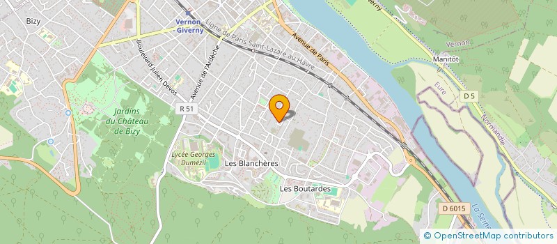 localisation de l'entreprise MADAME FRANCE DESCHAMPS à VERNON