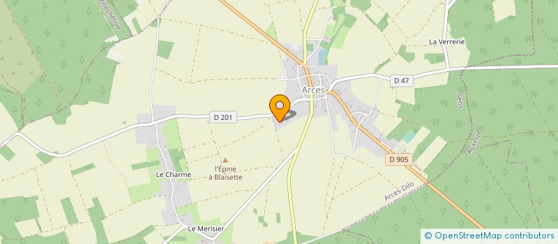 localisation de l'entreprise MADAME FRANCE GUERBER  ARCES-DILO