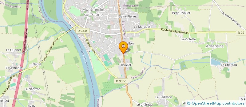 localisation de l'entreprise MADAME FRANCELINE CHAVAND  MONTMERLE-SUR-SAONE