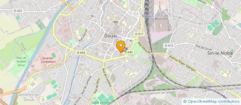 localisation de l'entreprise MADAME FRANCELINE FAUVEAUX à DOUAI