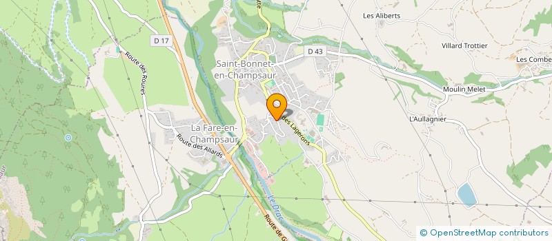 localisation de l'entreprise MADAME FRANCELINE JEAND'HEUR à SAINT-BONNET-EN-CHAMPSAUR