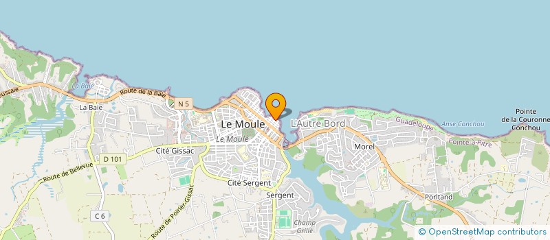 localisation de l'entreprise MADAME FRANCELYSE VIARDOT à LE MOULE