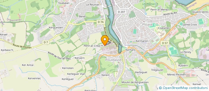 localisation de l'entreprise MADAME FRANCESCA ARAYA ROJAS  DOUARNENEZ