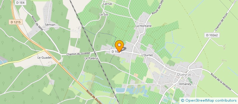 localisation de l'entreprise MADAME FRANCETTE BACQUET LELEVEE  QUEYRAC