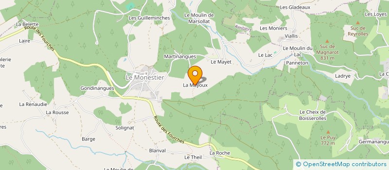 localisation de l'entreprise MADAME FRANCETTE CHABOISSIER  LE MONESTIER