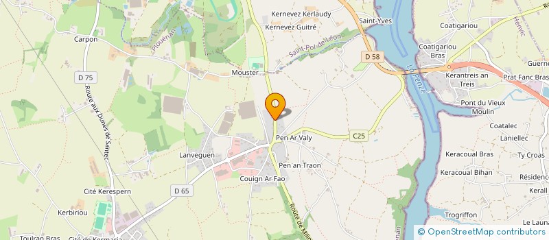 localisation de l'entreprise MADAME FRANCETTE GLIDIC à PLOUENAN