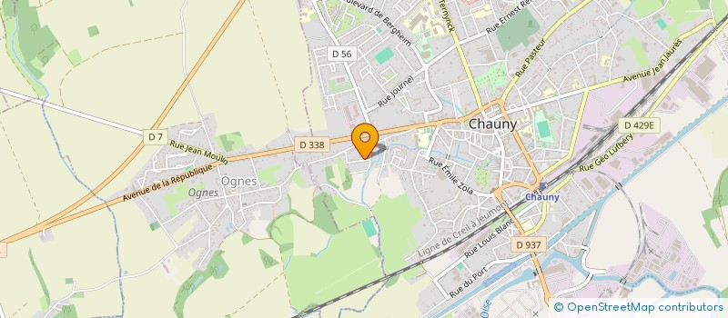 localisation de l'entreprise MADAME FRANCETTE SURY  CHAUNY