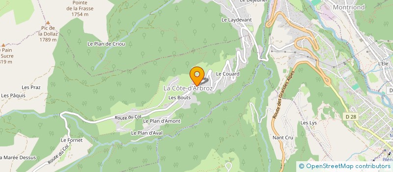 localisation de l'entreprise MADAME FRANCIA PLACE  LA COTE-D'ARBROZ