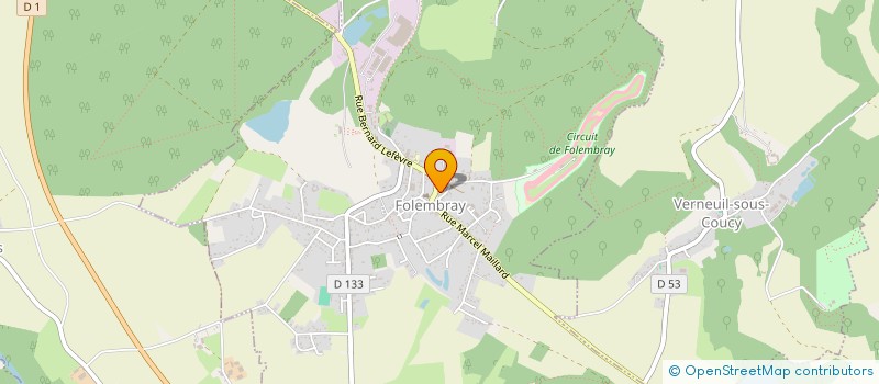 localisation de l'entreprise MADAME FRANCIANE PETIT  FOLEMBRAY