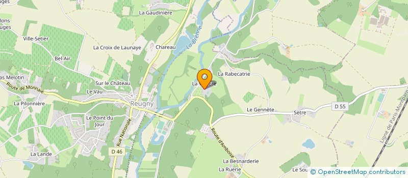 localisation de l'entreprise MADAME FRANCINE BAZIN DE JESSEY  REUGNY