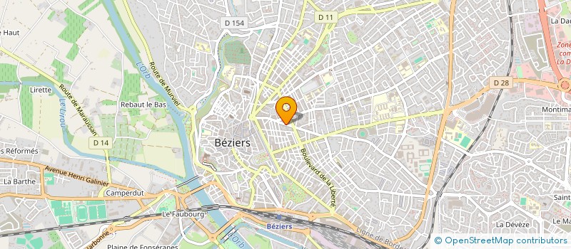 localisation de l'entreprise MADAME FRANCINE BONNAFE à BEZIERS