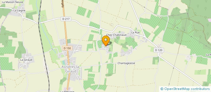 localisation de l'entreprise MADAME FRANCINE BONNEAU à ASNIERES-LA-GIRAUD