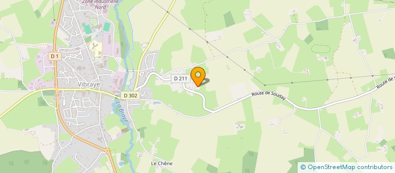 localisation de l'entreprise MADAME FRANCINE BRABANT  VIBRAYE