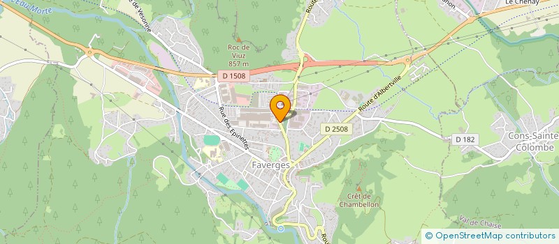 localisation de l'entreprise MADAME FRANCINE BRUN  FAVERGES-SEYTHENEX