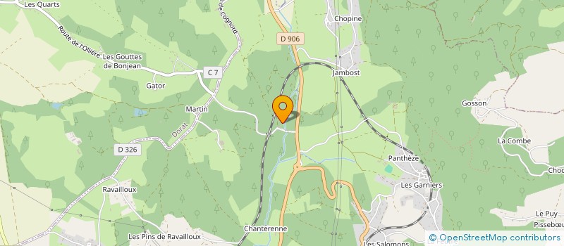 localisation de l'entreprise MADAME FRANCINE CHOSSIERE  ESCOUTOUX