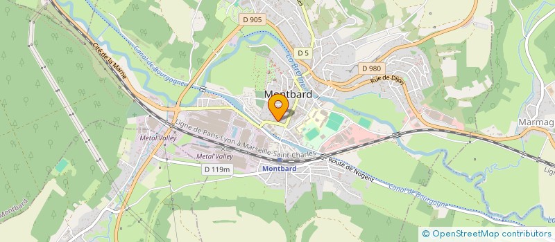 localisation de l'entreprise MADAME FRANCINE CLEMENCEAU à MONTBARD