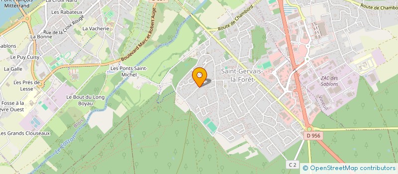 localisation de l'entreprise MADAME FRANCINE DAYBER  SAINT-GERVAIS-LA-FORET