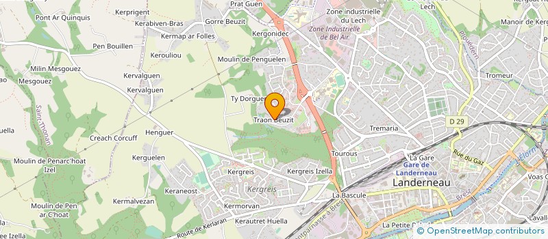 localisation de l'entreprise MADAME FRANCINE DENNIEL  LANDERNEAU