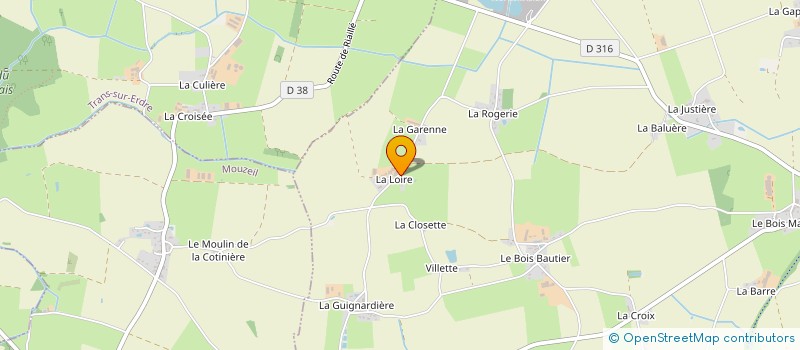 localisation de l'entreprise MADAME FRANCINE DEVE  TRANS-SUR-ERDRE