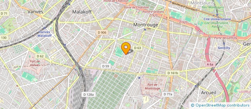 localisation de l'entreprise MADAME FRANCINE DOUCET  MONTROUGE