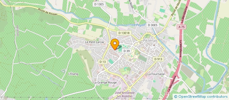 localisation de l'entreprise MADAME FRANCINE FABRE à PEZENAS