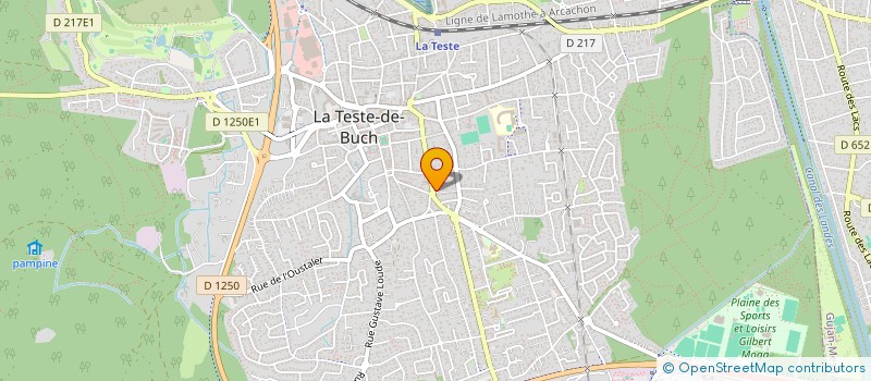 localisation de l'entreprise MADAME FRANCINE FAUQUET  LA TESTE DE BUCH