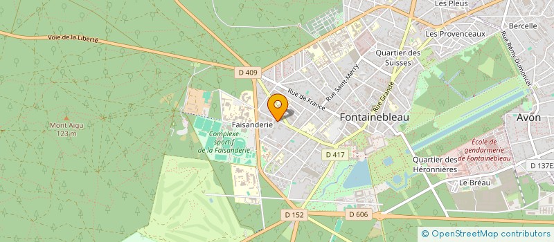 localisation de l'entreprise MADAME FRANCINE FERRATY  FONTAINEBLEAU
