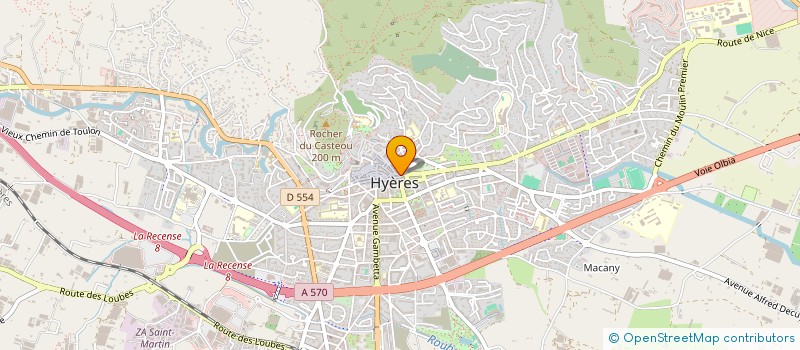 localisation de l'entreprise MADAME FRANCINE GOURC  HYERES