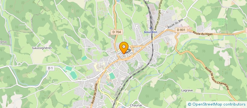 localisation de l'entreprise MADAME FRANCINE GRATADOUX  GOURDON