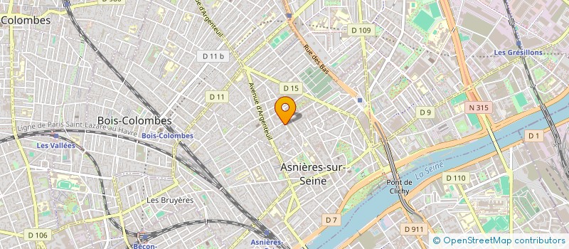 localisation de l'entreprise MADAME FRANCINE GRISS à ASNIERES-SUR-SEINE