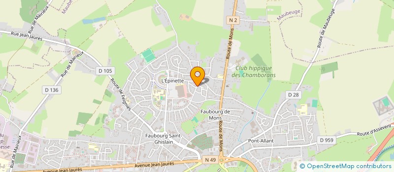 localisation de l'entreprise MADAME FRANCINE GROSOT  MAUBEUGE