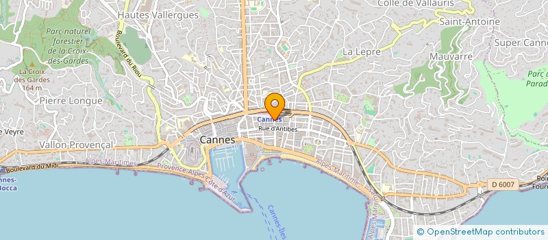 localisation de l'entreprise MADAME FRANCINE GUILBERT à CANNES