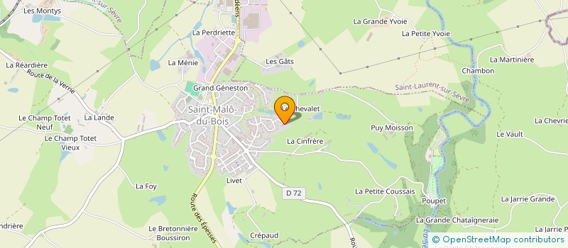 localisation de l'entreprise MADAME FRANCINE GUIOT à SAINT-MALO-DU-BOIS