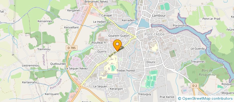 localisation de l'entreprise MADAME FRANCINE JACQUE à PONT-L'ABBE