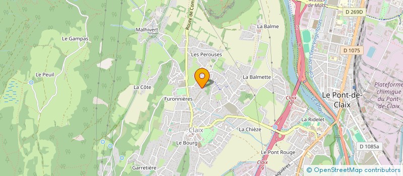 localisation de l'entreprise MADAME FRANCINE JOURDAN  CLAIX