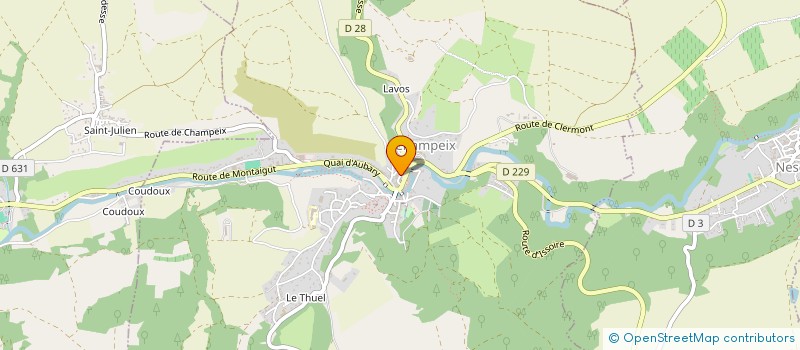 localisation de l'entreprise MADAME FRANCINE MARGAT  CHAMPEIX