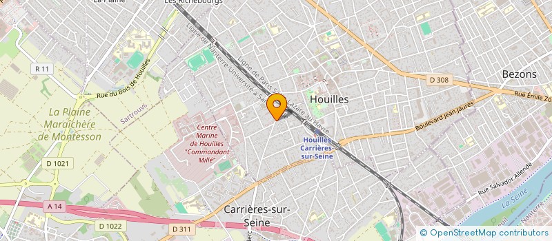 localisation de l'entreprise MADAME FRANCINE MARTIN  HOUILLES