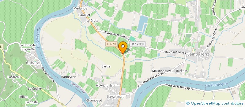 localisation de l'entreprise MADAME FRANCINE MASSARIN  SAINTE-TERRE