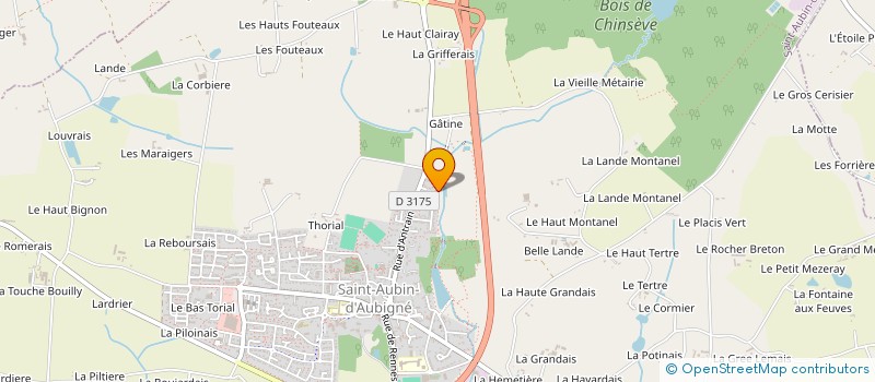 localisation de l'entreprise MADAME FRANCINE MONTEIRO  SAINT-AUBIN-D'AUBIGNE