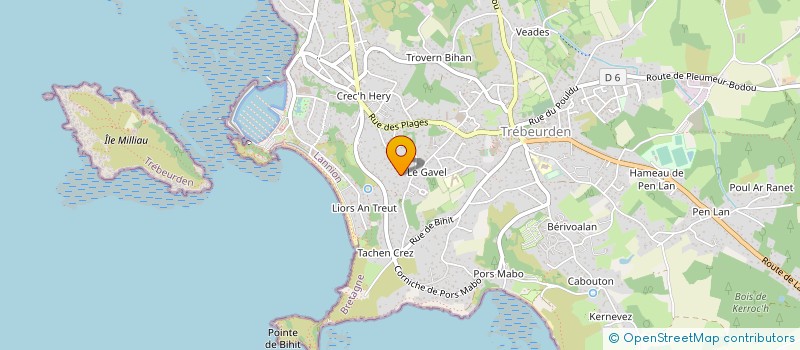 localisation de l'entreprise MADAME FRANCIS NICOL  TREBEURDEN