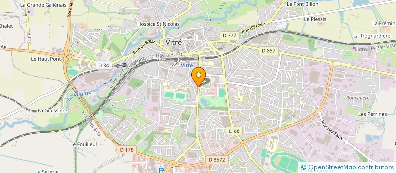 localisation de l'entreprise MADAME FRANCOISE AUBERT  VITRE