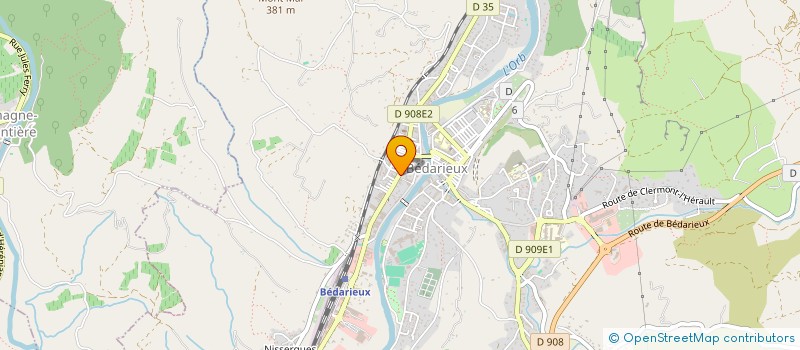 localisation de l'entreprise MADAME FRANCOISE BARDIN  BEDARIEUX