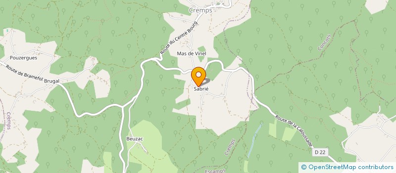 localisation de l'entreprise MADAME FRANCOISE BEGUE  CREMPS